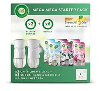 Airwick Plug in Diffuser Bundle Kit, 2 Device & 6 Refill (19ml), Long Lasting Fragrance, Lasts up to 300 days, Plug in Air freshener