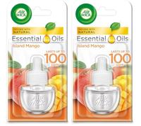 Air Wick Air Freshener, Electrical Plug-In, Island Mango, 19 ml Refill (Pack of 2)