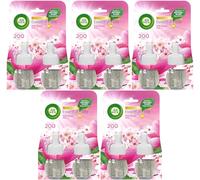 Air Wick Air Freshener, Electrical Plug-In, Pink Sweet Pea, Twin Refill 19 ml x 2 (Pack of 5)