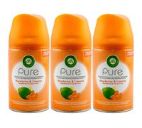 Air Wick Air Freshener MANDARIN & LIME 3 x 250ml Automatic Spray Refill