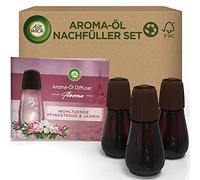 Air Wick Aroma Oil - Value Pack - Essential Oil Refills - Peony & Jasmine Room Fragrance - 3 x 20ml
