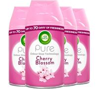 Air Wick Automatic Air Freshener Freshmatic Spray Refills, Cherry Blossom, Pack 4 x 250ml, Natural Essential Oils, Last up to 280 days, Air freshener