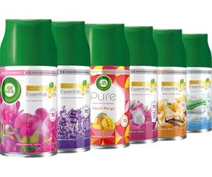 Air Wick Automatic Air Freshener Freshmatic Spray Refills: Crisp Linen & Lilac, Island Mango, Pink Sweet Pea, Purple Lavender Meadow, Satin & Moon Lily, White Vanilla Bean - Mixed fragerence 6 x 250ml