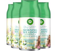 Air Wick Automatic Air Freshener Freshmatic Spray Refills, Morning Meadow, Pack 4 x 250ml, Natural Essential Oils, Last up to 280 Days, Air freshener