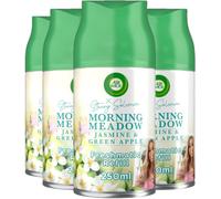 Air Wick Automatic Air Freshener Freshmatic Spray Refills, Morning Meadow, Pack 4 x 250ml, Natural Essential Oils, Last up to 280 Days, Air freshener