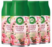 Air Wick Automatic Air Freshener Freshmatic Spray Refills, Peony Garden Party, Pack 4 x 250ml, Natural Essential Oils, Last up to 280 days, Air freshener