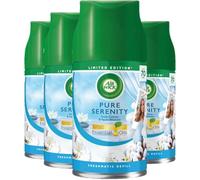 Air Wick Automatic Air Freshener Freshmatic Spray Refills, Pure Serenity, Pack 4 x 250ml, Natural Essential Oils, Last up to 280 days