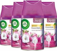 Air Wick Automatic Air Freshener Freshmatic Spray Refills, Smooth Satin &Moon Lilly, Pack 4 x 250ml, Natural Essential Oils, Last up to 280 Days, Air freshener