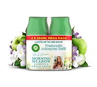 Air Wick Automatic Air Freshener Freshmatic Spray Twin Refills, Morning Meadow, Pack 1 x 250ml, Natural Essential Oils, Last up to 140 days, Air freshener