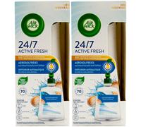 Air Wick Automatic Air Freshener Spray Sea Breeze 2 X Starter Set 0% Dye