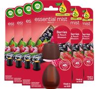 Air Wick Berries & Peach Blossom Essential Mist Diffuser Single Refill 20ml x 6 Pack - Lasts up to 45 days Air Freshener