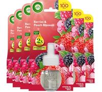 Air Wick |Berries & Peach Blossom |Plug In Electrical Air Freshener Refills| 19ml |Pack of 6 |Lasts up to 600 days