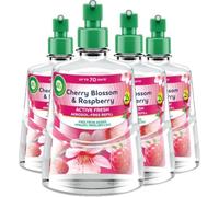 Air Wick Cherry Blossom & Raspberry 24/7 Active Fresh Refill 228ml x 4 Pack - Lasts up to 70 days Air Freshener