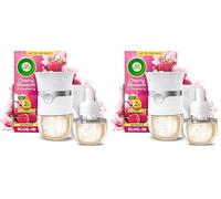 Air Wick Cherry Blossom & Raspberry Advanced Electrical Plug-in Kit 19ml, Lasts for up to 100 Days, Air Freshener (Pack of 2)