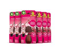 Air Wick Cherry Blossom & Raspberry Essential Mist Single Refills 6x20ml, Lasting for up to 45 days per refill, Air Freshener
