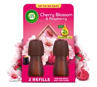 Air Wick Cherry Blossom & Raspberry Essential Mist Twin Refill 20ml, Lasting for up to 45 days per refill, Air Freshener