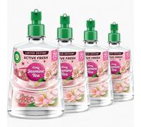 Air Wick Cosy Rose Tea Active Fresh Refill 228ml | 4 Pack | Fragrances lasts up to 70 days based on lowest setting, Infused with Natural Essential Oils