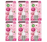 Air Wick Cosy Rose Tea Liquid Electrical Refill 19ml | 6 Pack | Fragrances lasting up to 120 days based on 12 hours usage/day on lowest setting