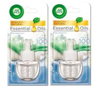 Air Wick Crisp Linen and Lilac Electrical Refill 19ml, Lasts for up to 100 days per refill, Pack of 2 (Packaging May Vary)