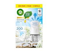 Air Wick Electrical Plug-In Diffuser & 2 Refills - Crisp Linen & Lilac Air Freshener for Long-Lasting Home Fragrance