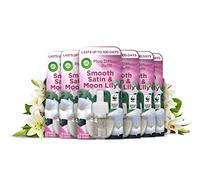 Air Wick Electrical Plug in Refills, Smooth Satin and Lily, 19ml Refill x 6 (Total 6 Refills)