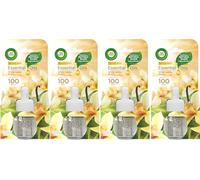 Air Wick Electrical Plug In Refills, White Vanilla Bean, 19ml Refill x 4 (Total 4 Refills)