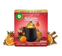 Air Wick Essential Mist Diffuser Kit, Mulled Wine, 1 Device & 1 refill (20ml), Natural Essential Oils, Last up to 45 days, Air freshener