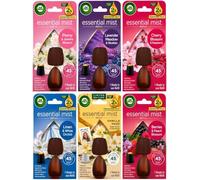 Air Wick Essential Mist Refills, Assorted Long-Lasting Scents, 6 x 20ml | Peony & Jasmine, Lavender Meadow, Cherry Blossom & Raspberry, Linen & White Orchid, Vanilla Haze, Berries & Peach Blossom
