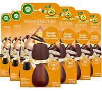 Air Wick Essential Mist Refills| Eliminates Odour and long lasting fragrance|Fragrance : Vanilla & Raspberry| Contains : 6 Refills| Usage: Lasts Upto 270 days (45 Days per refill)