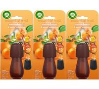 Air Wick Essential Mist Refills, Mandarin & Sweet Orange, Pack 3 x 20ml, Natural Essential Oils, Last up to 180 days, Air freshener