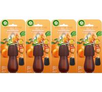 Air Wick Essential Mist Refills, Mandarin & Sweet Orange, Pack 4 x 20ml, Natural Essential Oils, Last up to 180 days, Air freshener