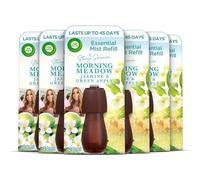 Air Wick Essential Mist Refills, Morning Meadow by Stacey Solomon, Pack 6 x 20ml, Natural Essential Oils, Last up to 270 days, Air freshener