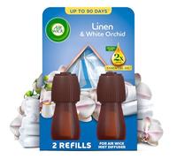 Air Wick Essential Mist Twin Refills, Linen & White Orchid, Pack 2 x 20ml, Natural Essential Oils, Last up to 90 days, Air freshener