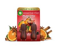 Air Wick Essential Mist Twin Refills, Mulled Wine, Pack 2 x 20ml, Natural Essential Oils, Last up to 90 days, Air freshener