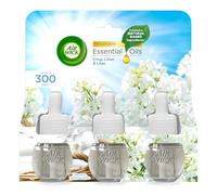 Air Wick Essential Oils Air Freshener Crisp Linen & Lilac Plug in Refill, 3 x 17ml