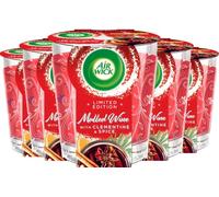 Air Wick Essential Oils Candle Air Freshener Mulled Wine Scent, 6 Candles x 105g