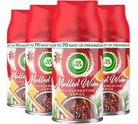 Air Wick Essential Oils Freshmatic Autospray Mulled Wine Scent, 4 Refills X 250 ml
