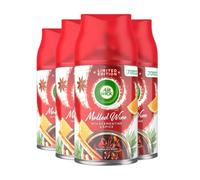 Air Wick Essential Oils Freshmatic Autospray Mulled Wine Scent, 4 Refills X 250 ml, Red
