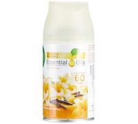 Air Wick Essential Oils Freshmatic Max Air Freshener, Autospray Kit - Gadget & Refill, White Vanilla Bean (4 Refills X 250ml)