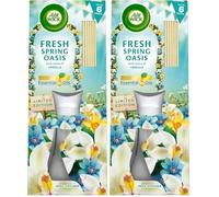 Air Wick Fresh Spring Oasis Essential Oils Reeds Diffuser 42ml Lasts up to 6 weeks Air Freshener (Pack of 2)