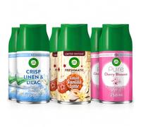 Air Wick Freshmatic Auto Spray Refills, Assorted Scents, 6 x 250ml | Velvet Vanilla Latte, Crisp Linen & Lilac, Cherry Blossom