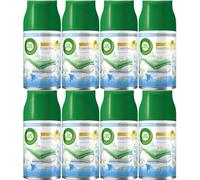 Air Wick Freshmatic Auto Spray Refills, Crisp Linen & Lilac, 8 x 250ml | Freshmatic device refills with 24/7 odour stop technology; up to 560 days of home fragrance, with essential oils, 8 pack