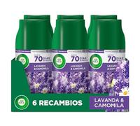 Air Wick Freshmatic Automatic Air Freshener Spray Refill Home Scent Scented Refill Lavender Prairie - 6 x 250ml