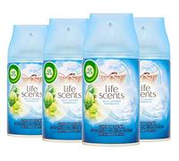 Air Wick Freshmatic Max Air Freshener Refill LIFE SCENTS Linen in The Air 250ml (Pack of 4)