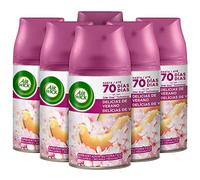 Air Wick Freshmatic Pack of 6 Automatic Spray Air Freshener Refills, Home Essence with Aroma of Summer Delights