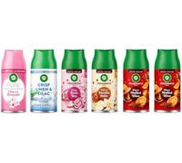 Air Wick Freshmatic Refills x6 250ml Refill Variety Pack | Cherry Blossom, Crisp Linen & Lilac, Cosy Rose Tea, Velvet Vanilla Latte, Warm Mulled Wine x2