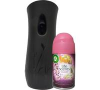 Air Wick Life Scents Automatic Air Freshener Spray Starter Kit Summer Delights with White Flowers Melon & Vanilla Scent 1 Count (Pack of 6)
