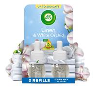 Air Wick Linen & White Orchid Liquid Electrical Twin Refill 19ml, Lasts for up to 100 days per refill, Air Freshener