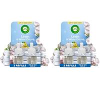 Air Wick Linen & White Orchid Liquid Electrical Twin Refill 19ml, Lasts for up to 100 days per refill, Air Freshener (Pack of 2)