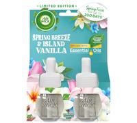 Air Wick Liquid Electrical Twin Refill Spring Breeze & Island Vanilla 2 x 19ml, teal